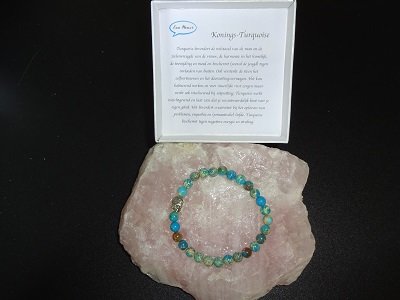 Dames armband Konings-Turquoise met tree of life bedel