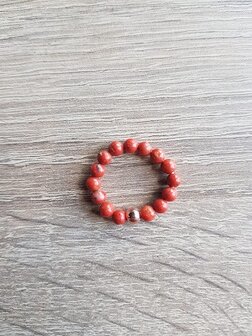 Dames ring met natuursteen Rode Jaspis