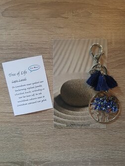 Tassenhanger Levensboom met Lapis Lazuli