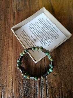Dames armband Afrikaans Turquoise &amp; Hematiet