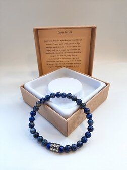 Lapis Lazuli damesarmband met basic kraal