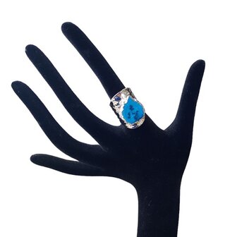 Dames ring met licht blauwe Agaat