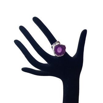 Dames ring met paarse Agaat
