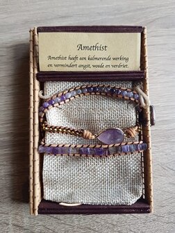 Dames armband met natuursteen Amethist