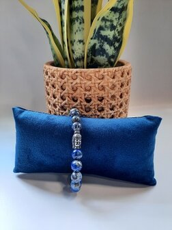 Heren armband Lapis Lazuli met Boeddha kraal
