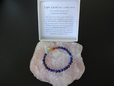 Dames armband Lapis Lazuli met 7 Chakra stenen