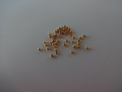 Metalen kralen goudkleurig 2mm