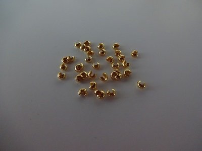 Metalen knijpkralenverbergers goudkleurig 5mm