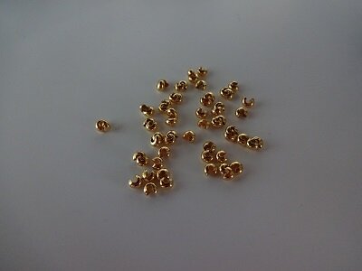 Metalen knijpkralenverbergers goudkleurig 4mm