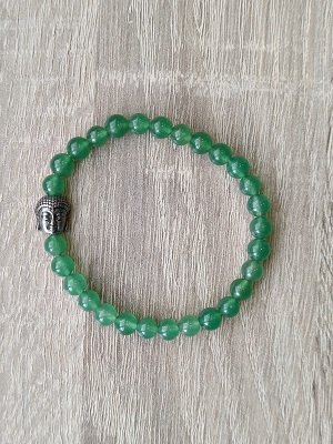 Dames armband Jade RVS Boeddha kraal
