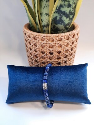 Lapis Lazuli damesarmband met basic kraal