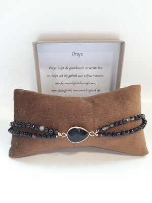 Natuurstenen armband met Onyx