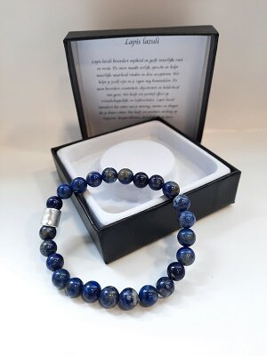Natuurstenen armband Lapis Lazuli met basic kraal