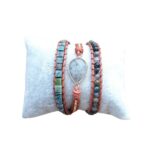 Wikkelarmband Afrikaans Turquoise en Indiaas Agaat