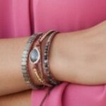 Dames wikkelarmband Labradoriet