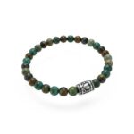 Dames armband Afrikaans Turquoise 6 mm met basic kraal