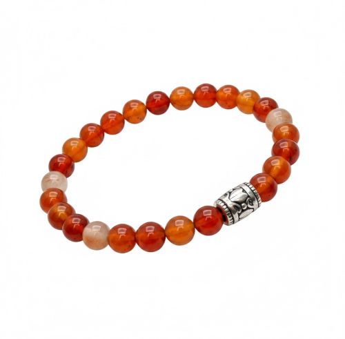 Dames armband Agaat 8 mm met basic kraal