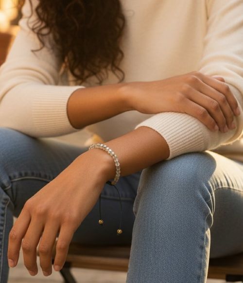 Dames armband Agaat 4 mm hartjes