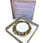 Damesketting/wikkelarmband van Agaat natuursteen kralen