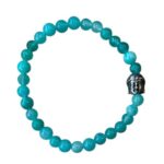 Dames armband Agaat (mint) 6 mm met Boeddha kraal