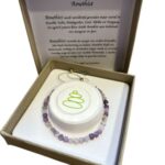 Dames hartjes armband Amethist 4 mm