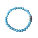 Dames armband Aquamarijn met basic kraal