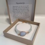 Dames armband Aquamarijn met connector tussenzetsel