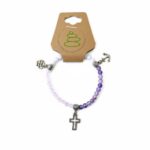 Kinder armband (16 cm) 4 mm met 3 bedeltjes