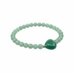 Dames armband Aventurijn met hart
