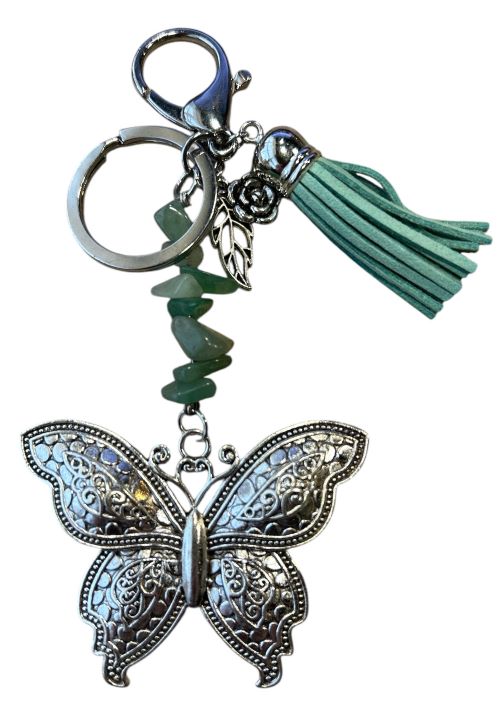 Tas- sleutelhanger Vlinder Aventurijn