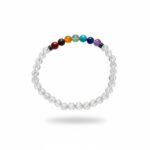 Dames armband Bergkristal met 7 Chakra kralen