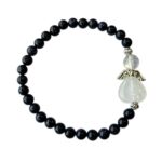 Dames armband Blauwvloed 6 mm met beschermengel