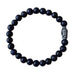 Heren armband Blauwvloed 8 mm met Boeddha kraal