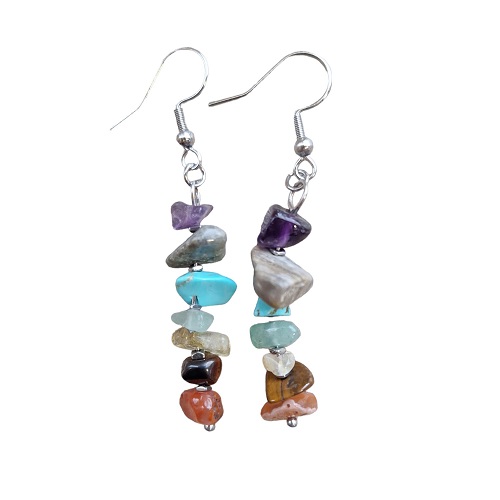 Oorbellen met Chakra kleuren