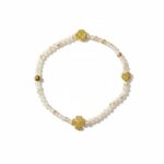Dames armband Citrien 4 mm met goudkleurige accessoires