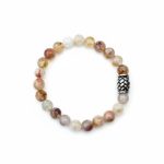 Heren armband Citrien met vlecht kraal