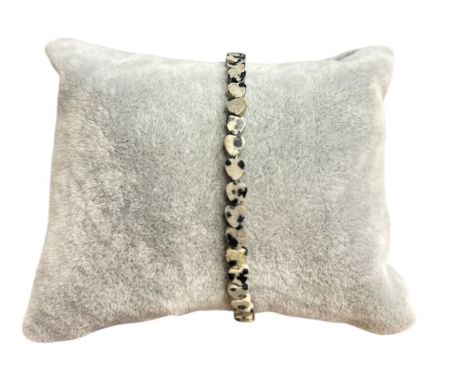 Dames armband Dalmatiër Jaspis 4 mm hartjes
