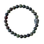 Dames armband Drakenbloed Jaspis 6 mm met Boeddha kraal