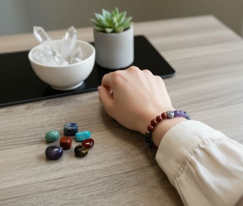 Energie Activerende Chakra’s met Chakra Armband en Hart kraal