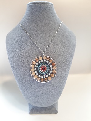 Mandala ketting gele Jaspis