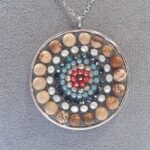 Mandala ketting gele Jaspis
