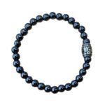 Dames armband Hematiet 6 mm met basic kraal