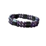 Dames armband Amethist 6 mm met Hematiet
