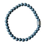 Dames armband Hematiet mat 6 mm (19 cm) met 4 ringen kraal