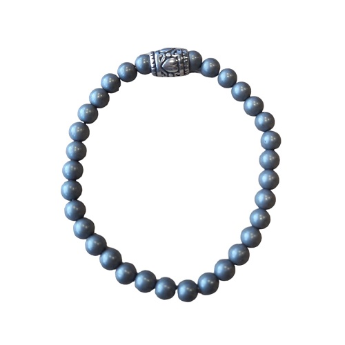 Dames armband Hematiet (mat) 6 mm met basic kraal
