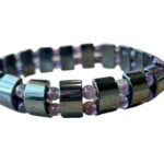 Heren armband Hematiet & Amethist