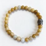 Dames armband Honing Jade 6 mm met Boeddhakraal