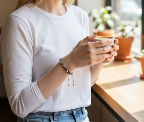 Dames armband Indiaas Agaat 4 mm hartjes