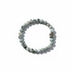 Dames armband Kiwi Jaspis met RVS Boeddha kraal