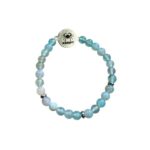 Dames armband Chalcedoon 6 mm met sterrenbeeld Kreeft